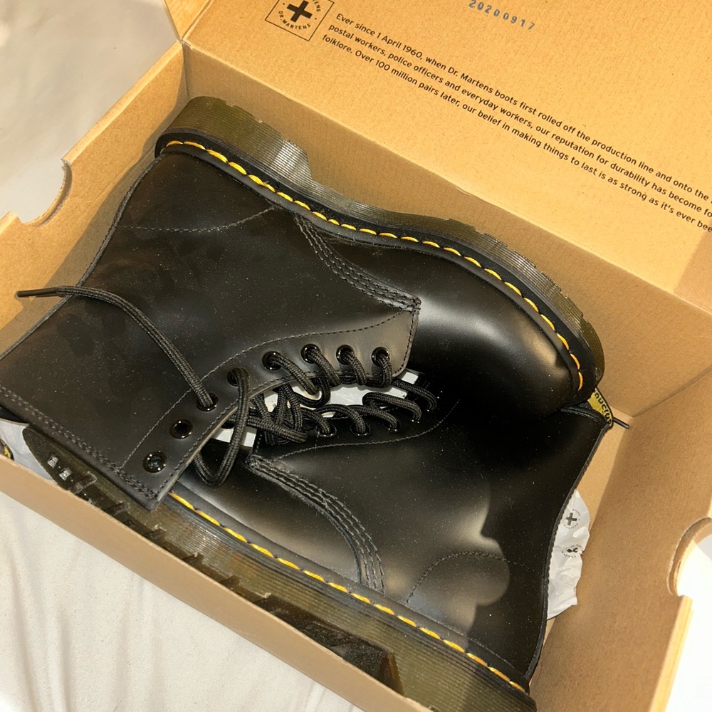 Dr. Martens Black Leather Boots for Men